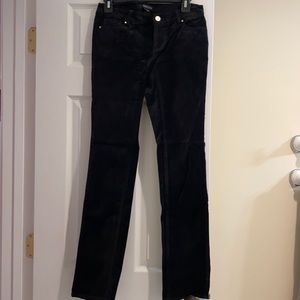 WHBM velvet slim leg Noir 00R black pants